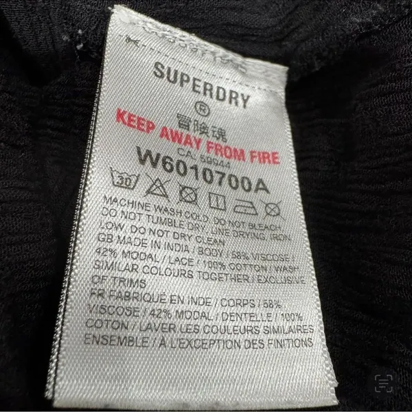 Superdry Alana Gauze Cami Black Tank Top Women’s 4 - Image 3
