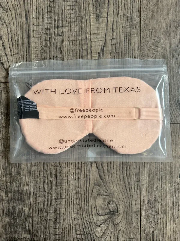 Free People x Understated Leather Eye Mask- Pink- Brand New - Image 3