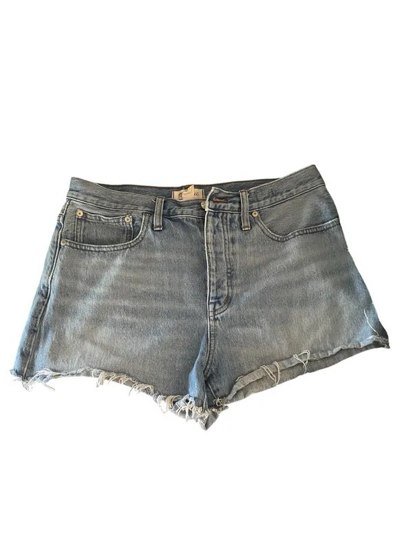 Madewell Relaxed Denim Medium Wash Cutoff Jean Shorts Button Fly 29 Basic boho - Image 2