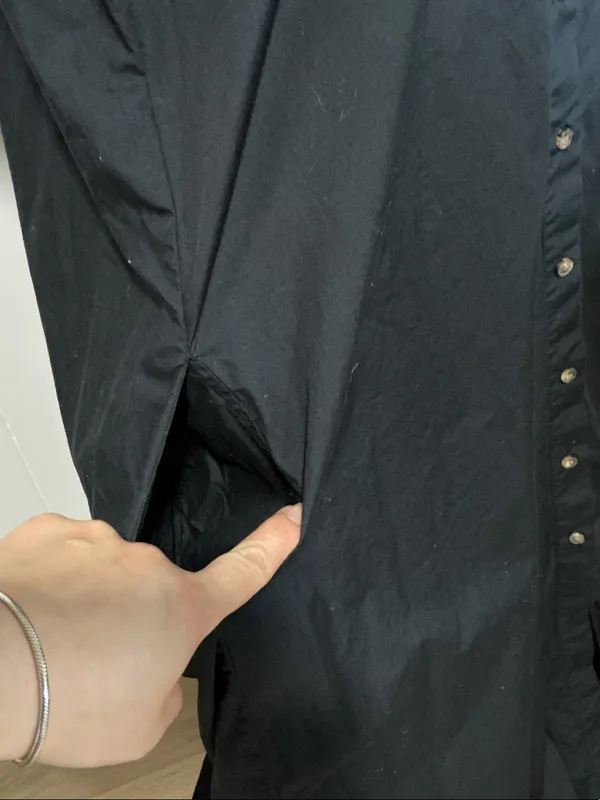 LOFT Black Maxi Shirt Dress - Image 6