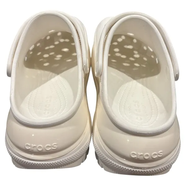 CROCS White Platform Shoes Lightweight Perforated Design - Image 4