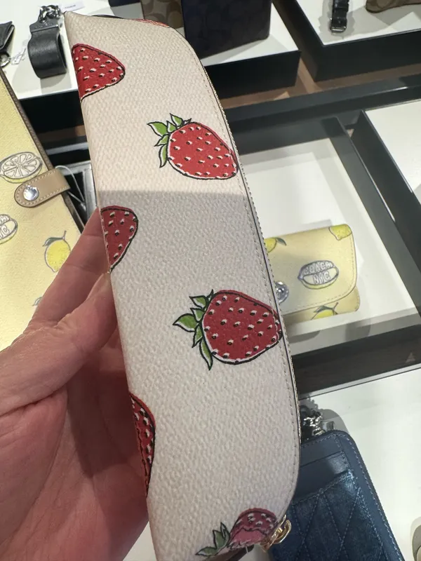 Coach Pencil Case With Strawberry Print - Image 2