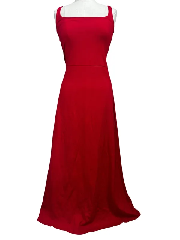 Marcella NYC Marvin European Ponte Tank Maxi Dress Red Size Small Quiet Luxury - Image 4