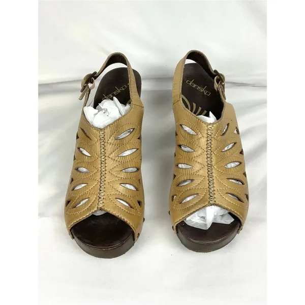 Dansko Rowena Sandals Cutout Leather Platform Clog Boho Sz EU 40 - Image 2