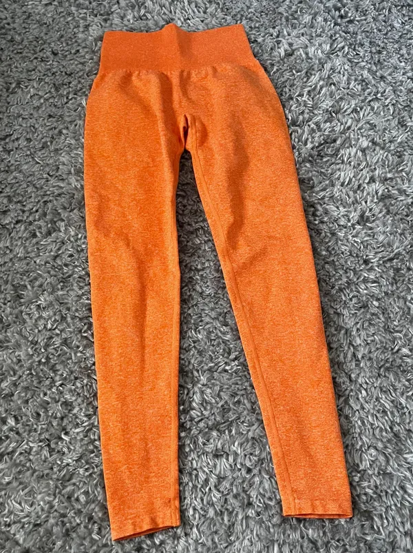NVGTN Highlight Orange Seamless Leggings Size Xs - Image 2