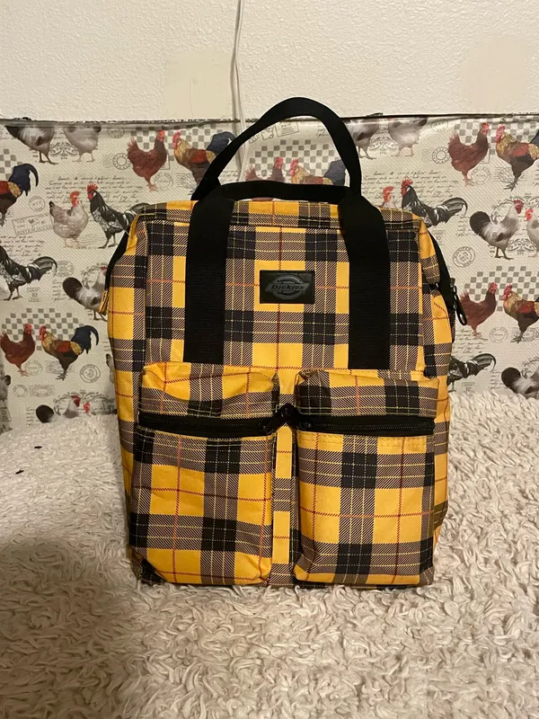 Dickies Yellow Plaid Backpack - Image 2