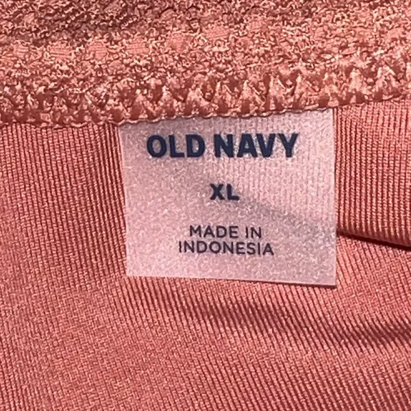 Old Navy One-Piece Swimsuit Women's Size XL Crochet New Amber Glow Salmon Resort - Image 7