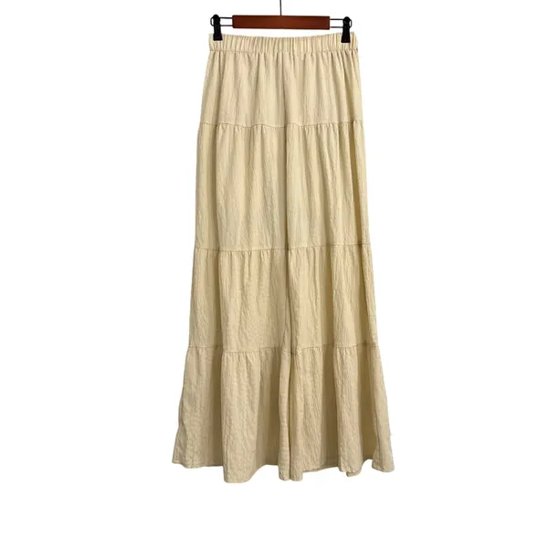 SHEIN Flowy Boho Elastic Waist Wide Leg Ruffle Loose Palazzo Pants Size 6 - Image 3