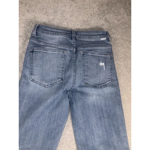 risen jeans 5/27 boot cut jeans flare high rise raw hem - Image 7