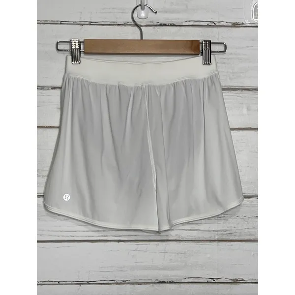 Lululemon Sleek High-Rise Running Short 1.5" Size XXS White W7DIFS - Image 4