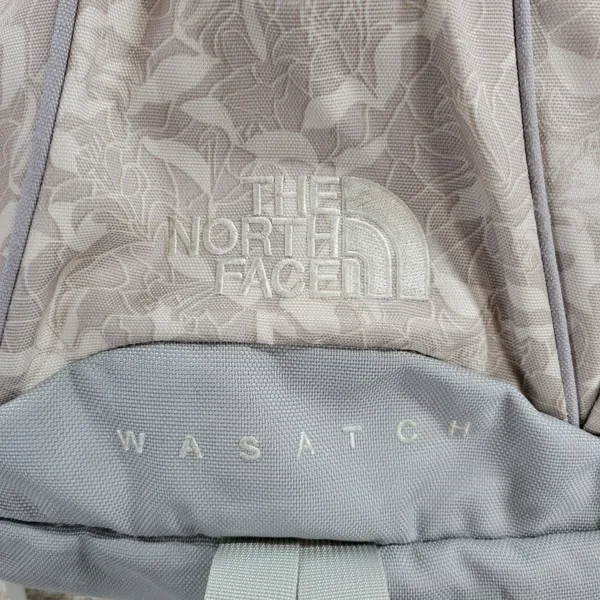 The North Face Wasatch Laptop Backpack Floral Print Beige Grey Daypack Hiking - Image 3