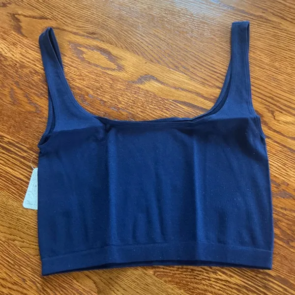 Free People Intimately Smooth Scoop Neck Crop Tank in Navy Sz XS/S NWT $20R - Image 8