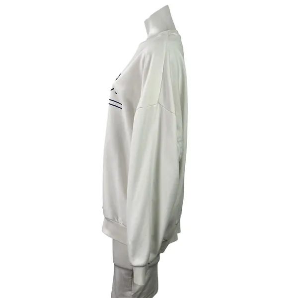 Yale University Women's White Crest Fleece Long Sleeve Crew Neck Sweatshirt L - Image 2