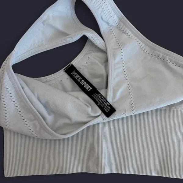 VS Pink White Sports Bra - Image 2