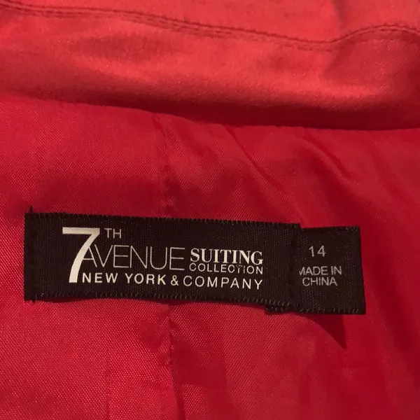 7th Avenue Suiting Collection New York & Company Bold Pink Blazer - Image 2