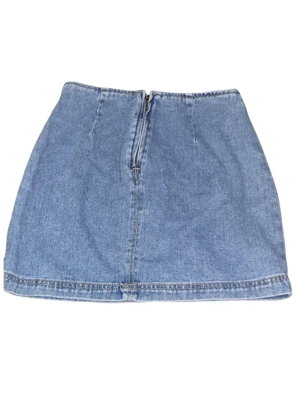 PacSun Denim Jean Zip Summer Short Skirt - Size 26 mini summer vacation preppy - Image 2