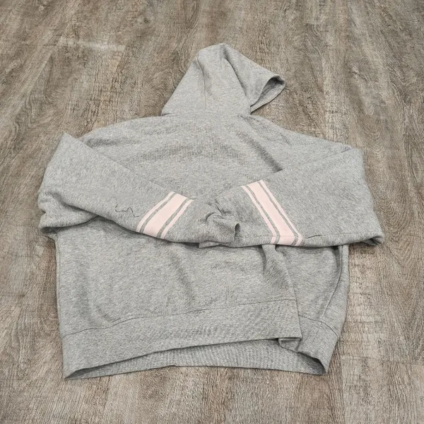 Victoria's Secret PINK Gray Hooded Sweatshirt Size Medium - Image 2