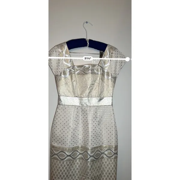 Marchesa Voyage Arabian Stars Align Ivory Sheath Formal Dress Women’s 4 - Image 8