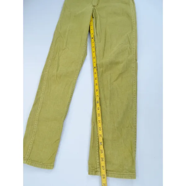 Maverick‎ Jeans Womens 7/8 Slim Mustard Yellow Vintage 70s High Waist USA Retro - Image 10