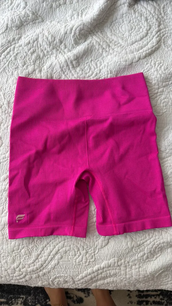 Fabletics Biker Shorts Pink  - Image 2