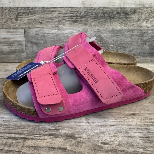 Birkenstock Women's Uji Sandals Modern Suede Fuchsia Tulip Size 7 (38) - Image 2