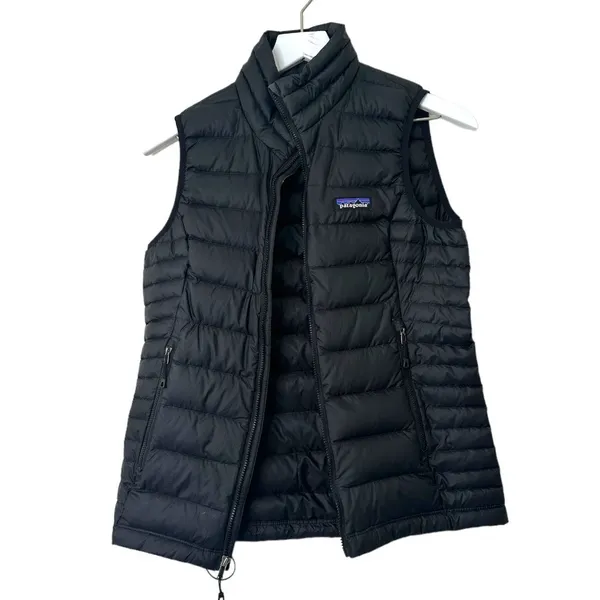 Patagonia Down Sweater Vest Black Packable Puffer Women's Size XS - Image 8
