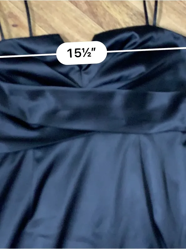 White House Black Market Dress Size 6 Black Satin Sweetheart Cocktail Sheath - Image 11