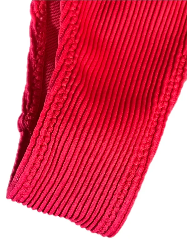 White Fox Swim "By The Pool" Ribbed Bikini Bottoms in Red - Size Small - Image 6