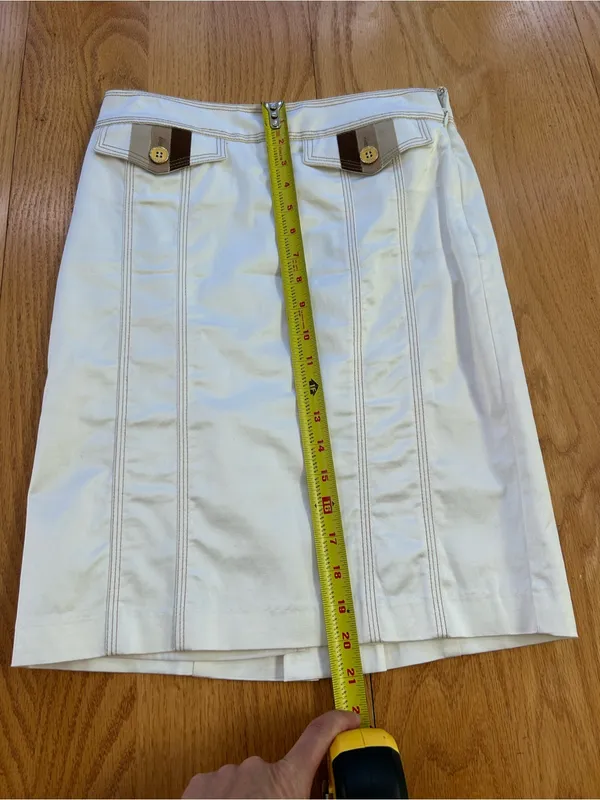 Bebe Collection Y2K Skirt Suit Set White Satin Blazer 8 Pencil Skirt 4 Italy - Image 6