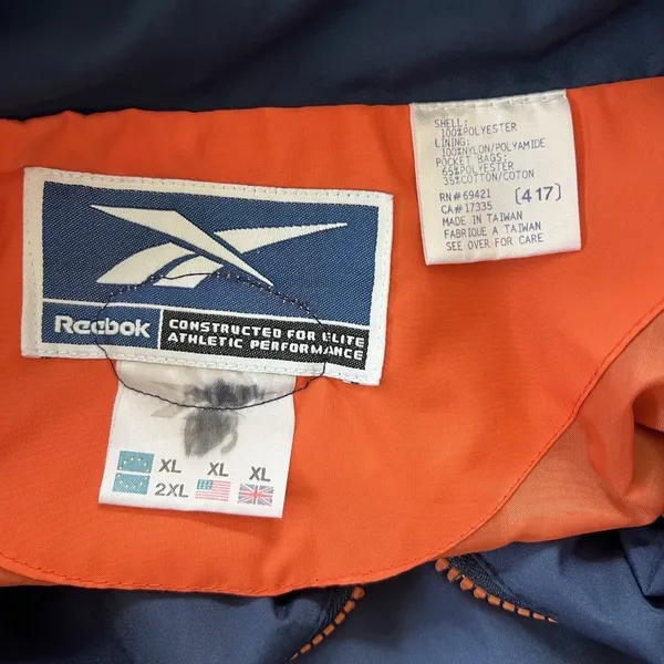 Vintage 90s Reebok Virginia Cavaliers Jacket Mens XL UVA NCAA Half Zip Pullover - Image 3