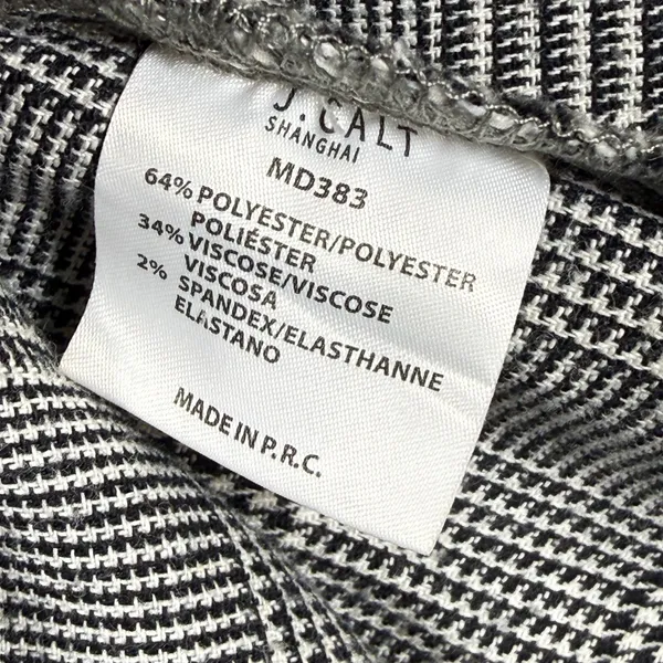John Galt Glen Plaid Wrap Mini Skirt Black White Buckle MD383 XXS‎ - Image 3