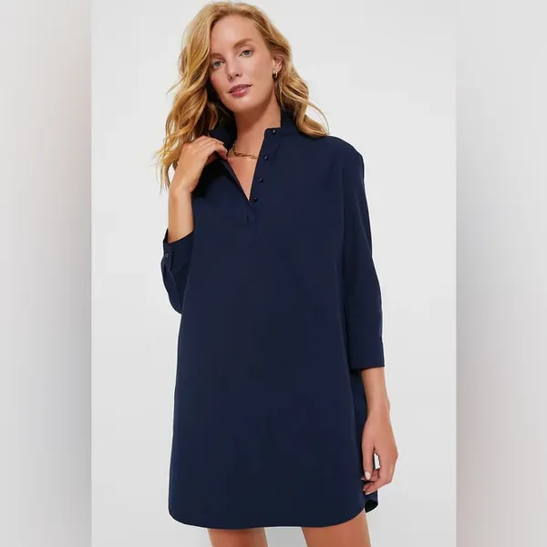 Pomander Place Blue Swim Coverup with Collared Neckline‎ Size XXL - Image 6