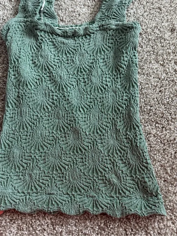 Free People Love Letter Camisole Top in Emerald - Image 3