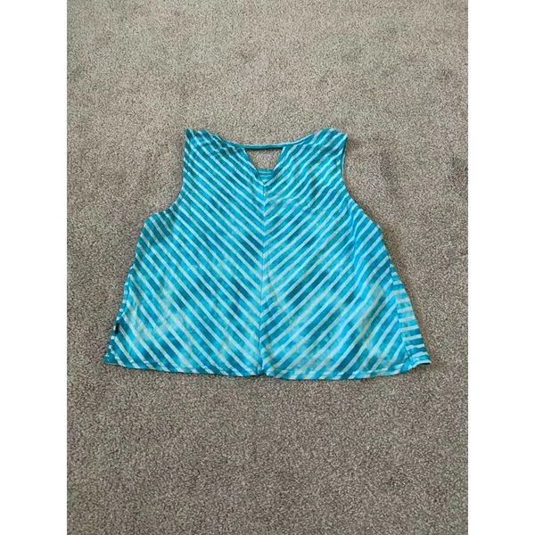 Vans blue pool striped tank crop top size‎ small - Image 3