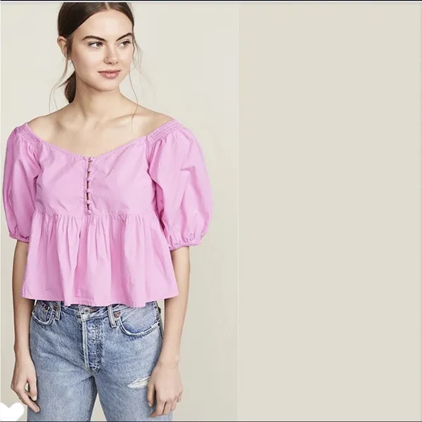 Free People Veronica Sweetheart Blouse - Image 2