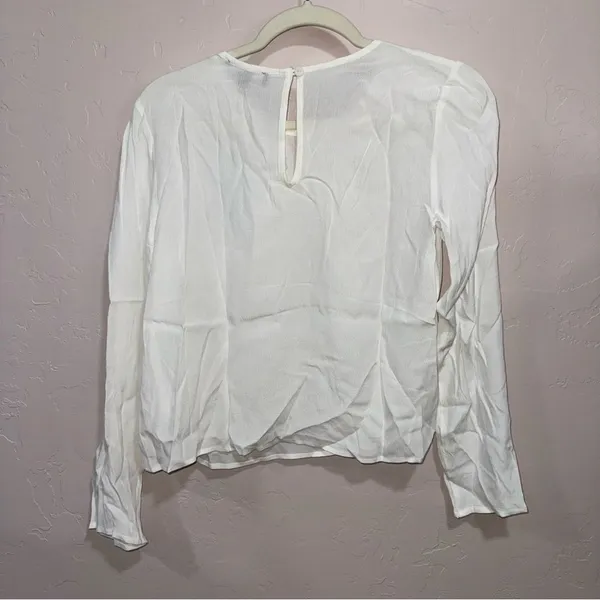 Lulus Essentially Effortless White Long Sleeve Top - Size XS - Image 4