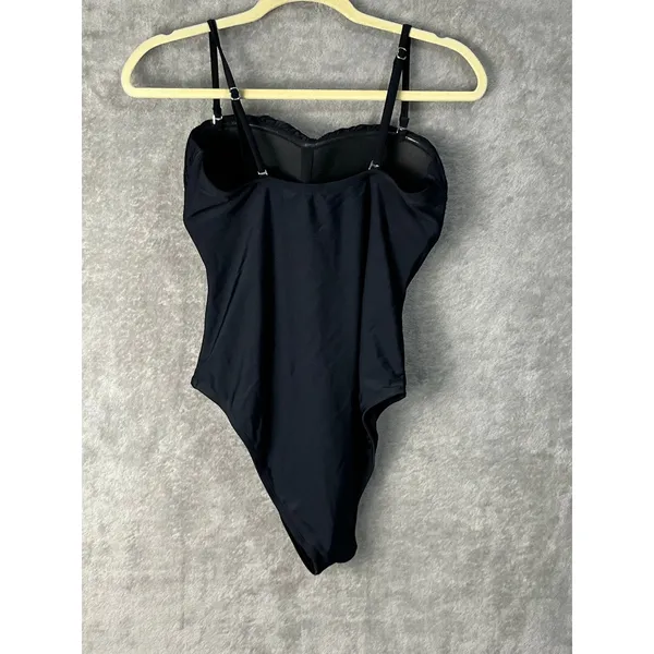 Cupshe One Piece Swimsuit Large Black Cut Out Removable Straps NWT Resort - Image 5