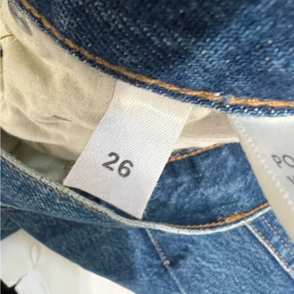 Reformation Hanna Mid Rise Jeans Blue Relaxed Straight 90s Vintage Fit Denim 26 - Image 8
