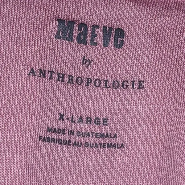 Maeve Anthropologie Womens Pink Scoop Neck Blouse‎ Shirt Top XL - Image 4