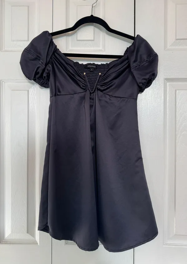 Olivaceous WORN ONCE SATIN DRESS - Image 2