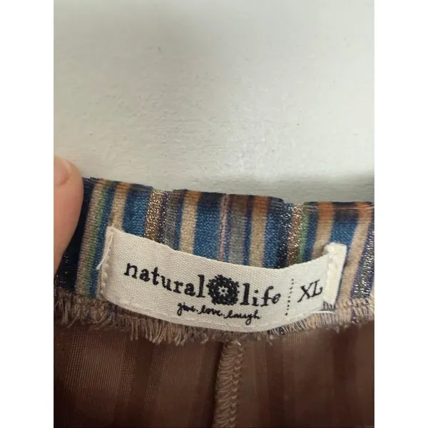 Natural Life Women’s XL Joplin Boho Hippie Wide Leg Velvet Pants Bell Bottom - Image 3