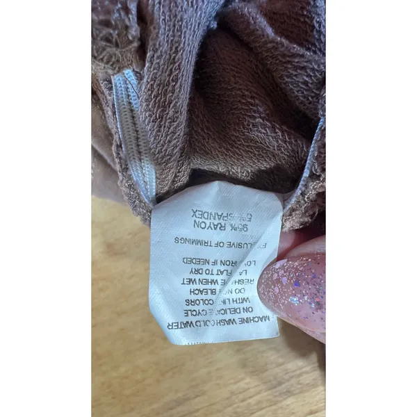 ANTISTAR Mauve Brown Ruched‎ Sleeveless Bodycon Dress Large Sleeveless Crew Neck - Image 5