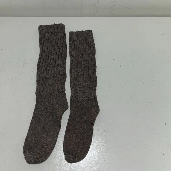 Women’s Vintage Ash Brown Slouch Socks. Gently used. Smoke free home. - Image 2