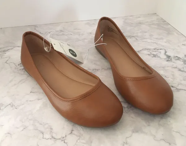 Ballet Flats, Size 7W Brown - Image 4