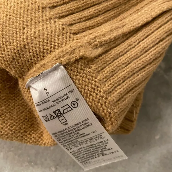 NWT Banana Republic Size S Tan Camel V Neck Long Sleeve Soft Pullover Sweater - Image 10