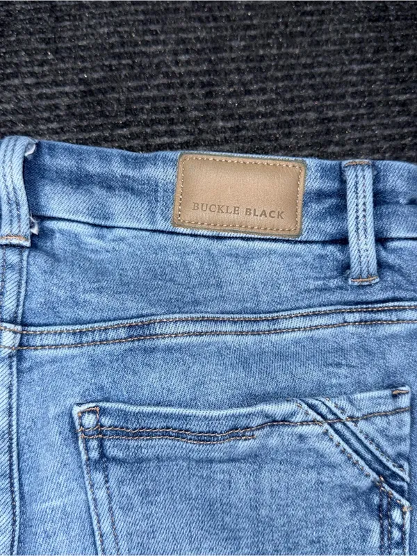 Buckle Black Fit No 75 Cropped Straight Stretch Jeans 27x27.5 High Rise BBW1283A - Image 7