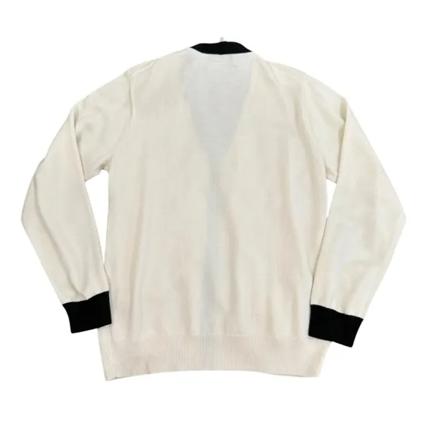 Reformation Scout Regenerative Merino Boyfriend Cardigan in Cream, Size S​ - Image 5