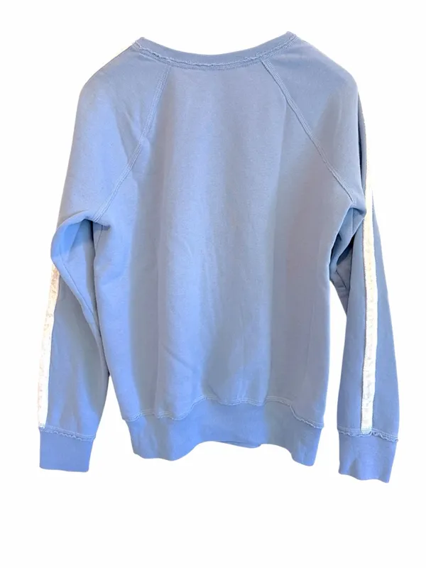 Abercrombie & Fitch signature velour initials Sweatshirt, periwinkle blue, sz L - Image 6