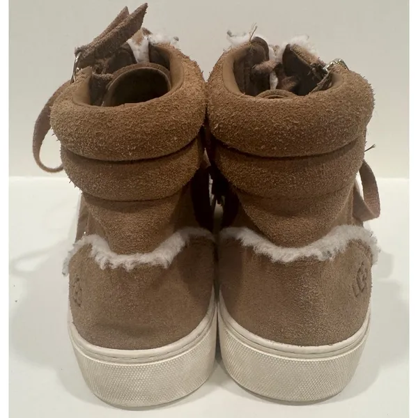 UGG Olli Heritage Sneaker Trainers Suede Sheepskin Fur Lined Boots Size 7 - Image 3