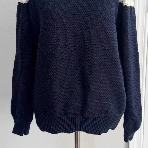 Madewell Color Block Cable Knit sweater size Medium - Image 4